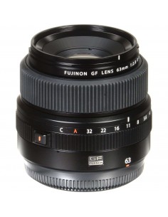 Objectif Fujifilm GF 63mm F2.8 R WR avec finition noire et bague de réglage