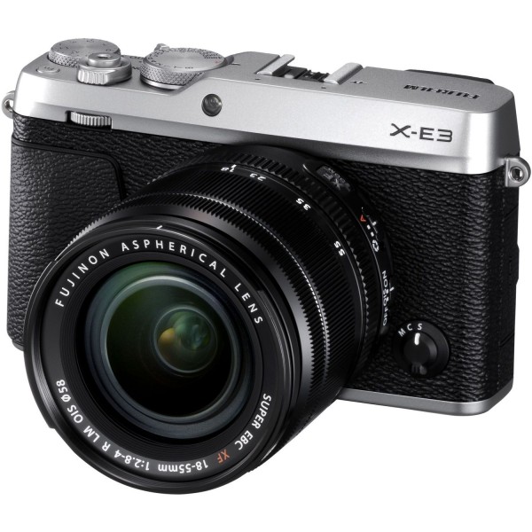 Fujifilm X E3 Silver  Fujinon  XF  18 55 mm f 2 8 4 R LM 