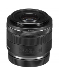 Canon RF 35mm f/1.8 Macro IS STM lens with RF mount, showcasing front view and focus ring Canon RF 35mm f/1.8 Macro IS STM lens with RF mount, showcasing front view and focus ring