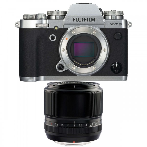 Fujifilm X T3 Silver  Fujinon  XF  60mm f2 4 R Black 2 
