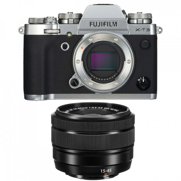 Cámara mirrorless Fujifilm XT3 Plata + Fujinon XC 15-45mm F3.5-5.6 OIS PZ Negro-4