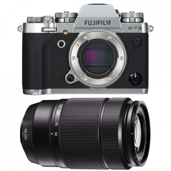 Appareil photo hybride Fujifilm XT3 Silver + Fujinon XC50-230mm F4.5-6.7 OIS II Noir-4
