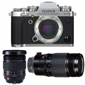 Appareil photo hybride Fujifilm XT3 Silver + Fujinon XF 16-55mm F2.8 R LM WR Noir + Fujinon XF 50-140mm F2.8 R LM OIS WR Noir-4