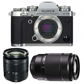Appareil photo hybride Fujifilm XT3 Silver + Fujinon XC 16-50mm F3.5-5.6 OIS II Noir + Fujinon XC50-230mm F4.5-6.7 OIS II Noir-