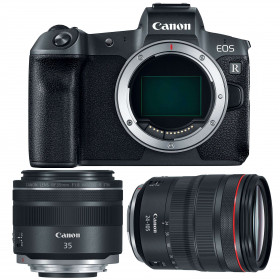Cámara mirrorless Canon R + RF 24-105 mm f/4L IS USM + RF 35mm f/1.8 Macro IS STM-7