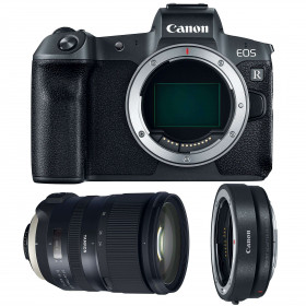 Appareil photo hybride Canon R + Tamron SP 24-70mm F2.8 Di VC USD G2 + Canon EF R-4