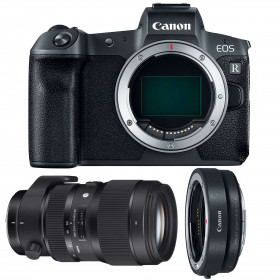 Appareil photo hybride Canon R + Sigma 50-100mm F1.8 DC HSM Art + Canon EF R-4