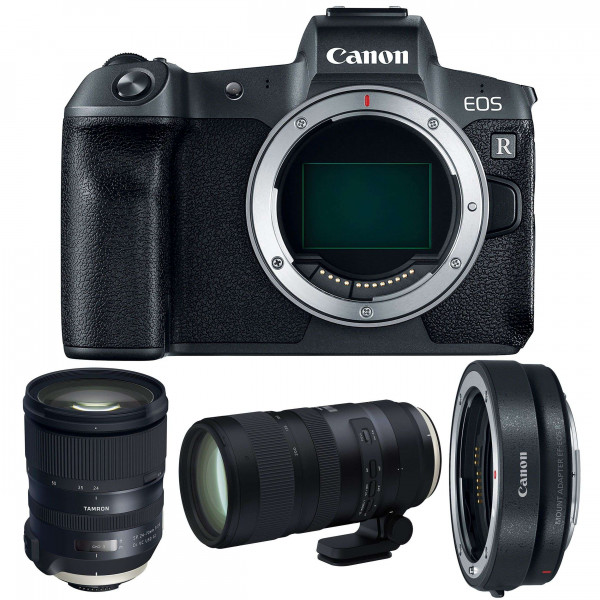 Cámara mirrorless Canon R + Tamron SP 24-70mm F/2.8 Di VC USD G2  + Tamron SP 70-200mm F/2.8 Di VC USD G2 + Canon EF R-4
