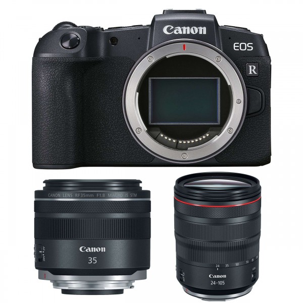 Cámara mirrorless Canon RP + RF 24-105mm f/4L IS USM  + RF 35mm f/1.8 Macro IS STM-5