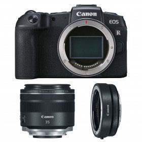 Cámara mirrorless Canon RP + RF 35mm f/1.8 Macro IS STM + Canon EF R-5