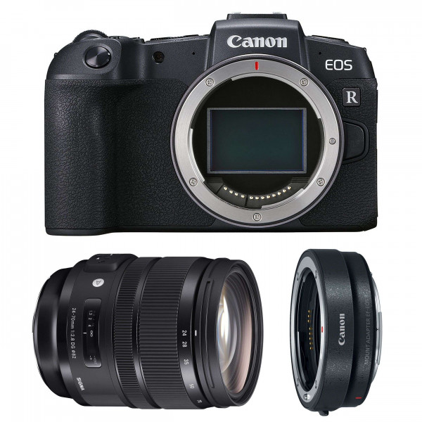 Appareil photo hybride Canon RP + Sigma 24-70mm F2.8 DG OS HSM Art + Canon EF R-5