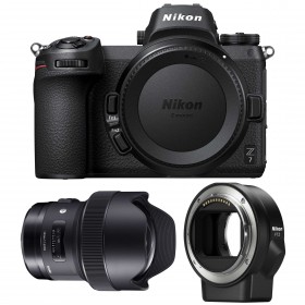 Cámara mirrorless Nikon Z7 + Sigma 14mm F1.8 DG HSM Art + Nikon FTZ-4