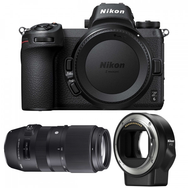 Appareil photo hybride Nikon Z6 + Sigma 100-400mm F5-6.3 DG OS HSM Contemporary + Nikon FTZ-5