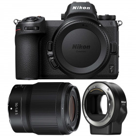 Appareil photo hybride Nikon Z7 + NIKKOR Z 50mm F1.8 S + Nikon FTZ-4