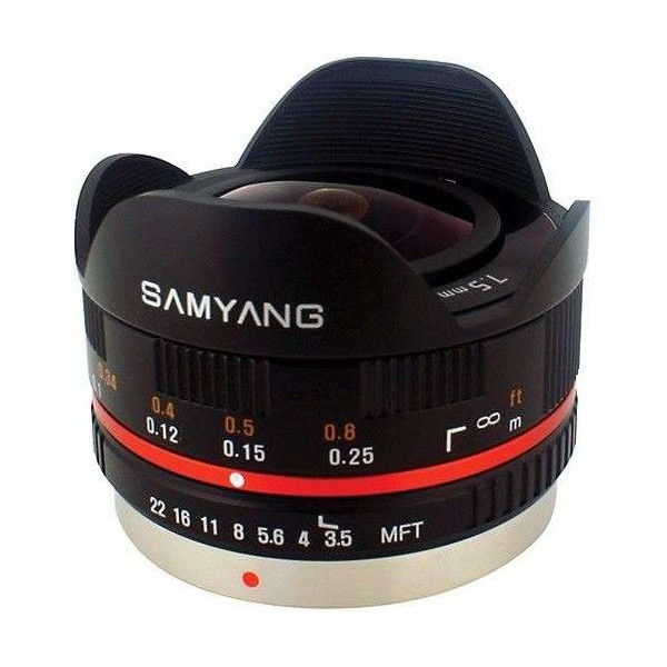Samyang 7.5mm 1:3.5 UMC Fish-eye MFT Noir (M3/4) - Objectif photo-2