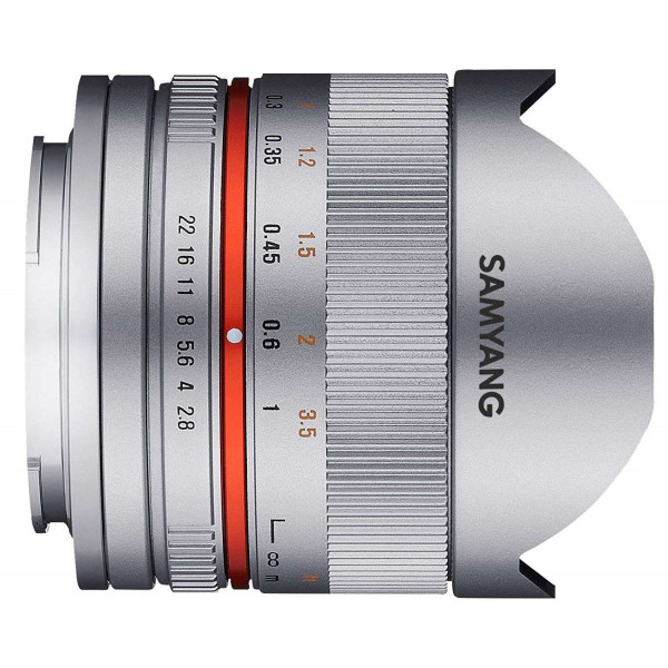 Samyang 8mm f2.8 UMC Fish-Eye CS II Sony E Plata - Objetivo Samyang-1