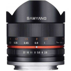 Objectif Samyang 8mm F2.8 UMC fisheye II Canon M Noir-1
