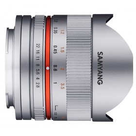 Objetivo Samyang 8mm f2.8 UMC Fish-Eye CS II Fujifilm X Plata-1