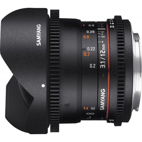 Samyang 12mm T3.1 VDSLR ED AS NCS Fisheye Canon Black-5