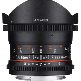Samyang 12mm T3.1 VDSLR ED AS NCS Fisheye Canon Black-6