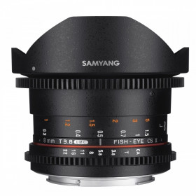 Samyang 8mm T3.8 Fisheye VDSLR CSII Canon Negro - Objetivo Samyang-5
