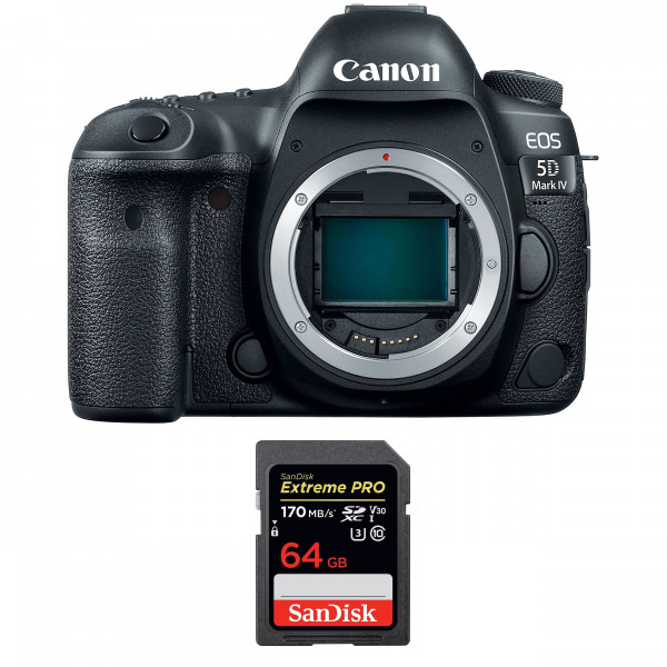 Cámara Canon 5D Mark IV Cuerpo + SanDisk 64GB Extreme PRO UHS-I SDXC 170 MB/s-1