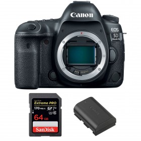 Canon EOS 5D Mark IV Body + SanDisk 64GB Extreme PRO UHS-I SDXC 170 MB/s + Canon LP-E6N-1