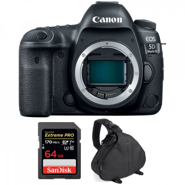Cámara Canon 5D Mark IV Cuerpo + SanDisk 64GB Extreme PRO UHS-I SDXC 170 MB/s + Bolsa-1
