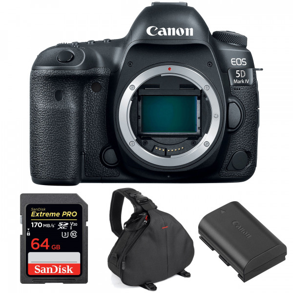 Canon EOS 5D Mark IV Body + SanDisk 64GB Extreme PRO UHS-I SDXC 170 MB/s + Canon LP-E6N  + Camera Bag-1