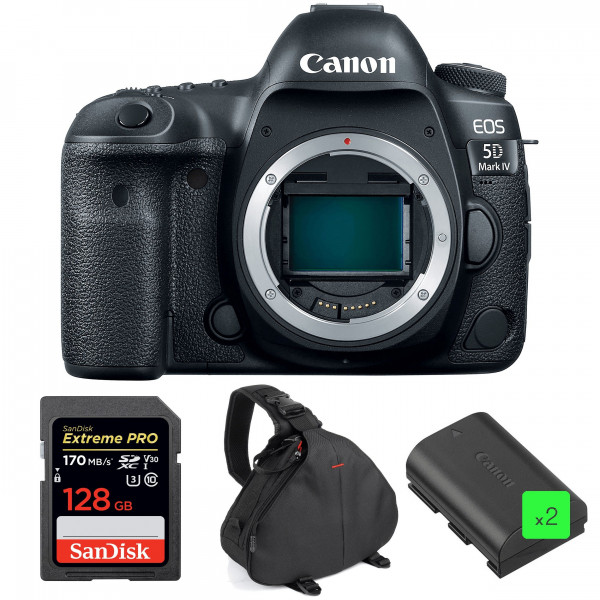 Canon 5D Mark IV Nu + SanDisk 128GB Extreme PRO UHS-I SDXC 170 MB/s + 2 Canon LP-E6N + Sac - Appareil photo Reflex-1