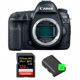 Canon EOS 5D Mark IV Body + SanDisk 128GB Extreme PRO UHS-I SDXC 170 MB/s + 2 Canon LP-E6N-1