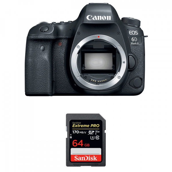 Canon EOS 6D Mark II Body + SanDisk 64GB Extreme PRO UHS-I SDXC 170 MB/s-1