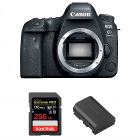 Appareil photo Reflex Canon 6D Mark II Nu + SanDisk 256GB Extreme PRO UHS-I SDXC 170 MB/s + Canon LP-E6N-1