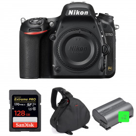 Cámara Nikon D750 Cuerpo + SanDisk 128GB Extreme PRO UHS-I SDXC 170 MB/s + 2 Nikon EN-EL15b + Bolsa-1