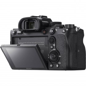 Sony Alpha 7R IV A mirrorless camera body with rear display tilted out Sony Alpha 7R IV A mirrorless camera body with rear display tilted out