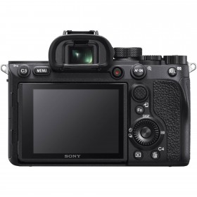 Détails arrière du Sony A7R IVA boîtier nu avec écran et commandes visibles Détails arrière du Sony A7R IVA boîtier nu avec écran et commandes visibles