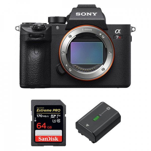 Sony A7R III Nu + SanDisk 64GB Extreme PRO UHS-I SDXC 170 MB/s + Sony NP-FZ100 - Appareil Photo Hybride-1