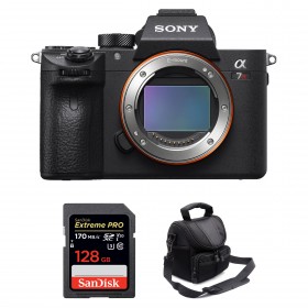 Appareil photo hybride Sony A7R III Nu + SanDisk 128GB Extreme PRO UHS-I SDXC 170 MB/s + Sac-1