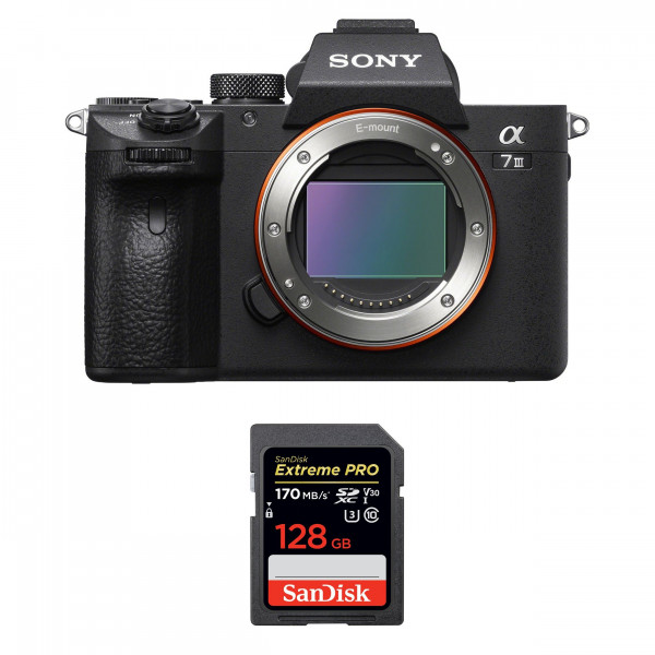 Sony Alpha 7 III Body + SanDisk 128GB Extreme PRO UHS-I SDXC 170 MB/s-1