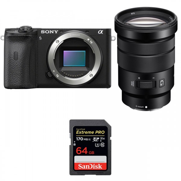 Sony ALPHA 6600 + Sony E PZ 18-105mm f/4 G OSS + SanDisk 64GB Extreme PRO UHS-I SDXC 170 MB/s-1