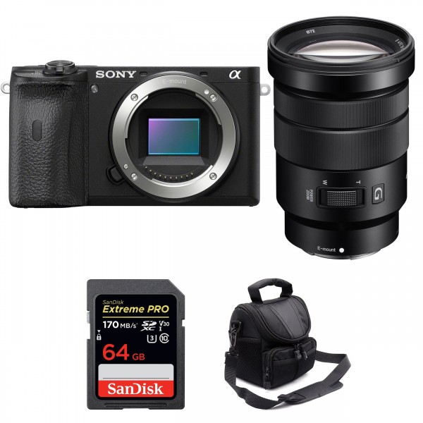 Sony A6600 + Sony E PZ 18-105mm f/4 G OSS + SanDisk 64GB Extreme PRO UHS-I SDXC 170 MB/s + Bolsa - Camara mirrorless|MCZ DIRECT