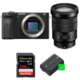 Sony A6600 + E PZ 18-105mm F4 G OSS + SanDisk 256GB Extreme PRO UHS-I SDXC 170 MB/s + 2 Sony NP-FZ100 - Appareil Photo Hybride-1