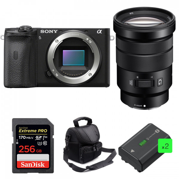 Sony ALPHA 6600 + PZ 18-105mm f/4 G OSS + SanDisk 256GB Extreme PRO UHS-I 170 MB/s + 2 NP-FZ100 + Camera Bag-1