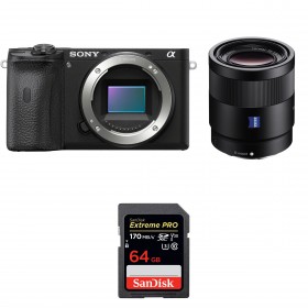 Appareil photo hybride Sony A6600 + Sony Sonnar T* FE 55mm F1.8 ZA + SanDisk 64GB Extreme PRO UHS-I SDXC 170 MB/s-1