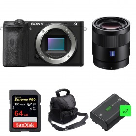 Sony ALPHA 6600 + Sonnar T* FE 55mm f/1.8 ZA + SanDisk 64GB Extreme PRO 170 MB/s + 2 NP-FZ100 + Camera Bag-1