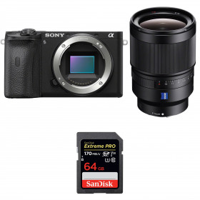 Appareil photo hybride Sony A6600 + Sony Distagon T* FE 35mm F1.4 ZA + SanDisk 64GB Extreme PRO UHS-I SDXC 170 MB/s-1