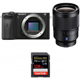 Appareil photo hybride Sony A6600 + Sony Distagon T* FE 35mm F1.4 ZA + SanDisk 128GB Extreme PRO UHS-I SDXC 170 MB/s-1