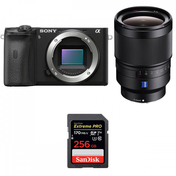 Appareil photo hybride Sony A6600 + Sony Distagon T* FE 35mm F1.4 ZA + SanDisk 256GB Extreme PRO UHS-I SDXC 170 MB/s-1