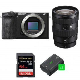 Sony A6600 + Sony E 16-55mm F2.8 G + SanDisk 64GB Extreme PRO UHS-I SDXC 170 MB/s + 2 Sony NP-FZ100 - Appareil Photo Hybride-1