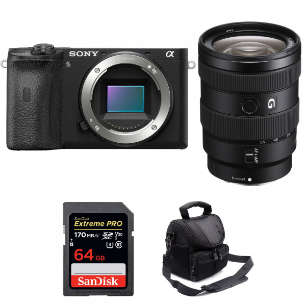 Sony ALPHA 6600 + Sony E 16-55mm f/2.8 G + SanDisk 64GB Extreme PRO UHS-I SDXC 170 MB/s + Camera Bag-1